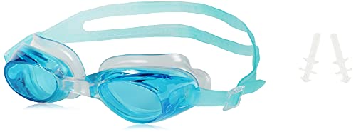 Image of I-SWIM LADIES COSTUME IS-103 ROYAL /PINK DOTS SIZE 2XL WITH GOGGLES SILICON JOINTLESS WITH BOX SKY