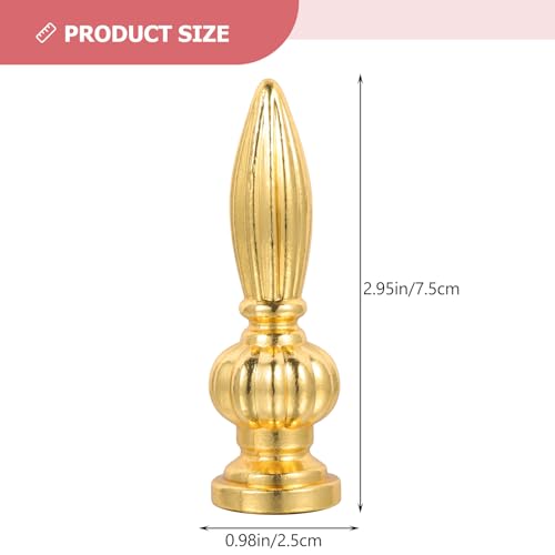 Image of 4pcs Bronze Cap Brass Finial Cap Knob Knob Metal Lamp Shade Finials Lamp Decoration Knob Lamp Shade for Harp Holder lamp shade