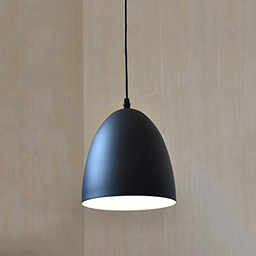 Lámpara colgante de techo E27 regulable blanca negra pequeña para iluminación interior