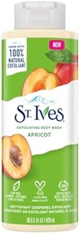 St. Ives Exfoliating Apricot Body Wash/Shower gel For Women| 100% Natural Extracts | Cruelty Free | Paraben Free |473ml, White