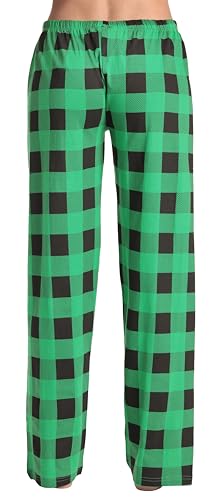 Image of Just Love Women's Buffalo Plaid Pajama Pants, 100% Cotton Jersey Knit Sleep and Lounge PJ Bottoms