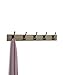 Amazon Basics Wall Mounted Modern Coat Rack, 5 Hooks, Barnwood