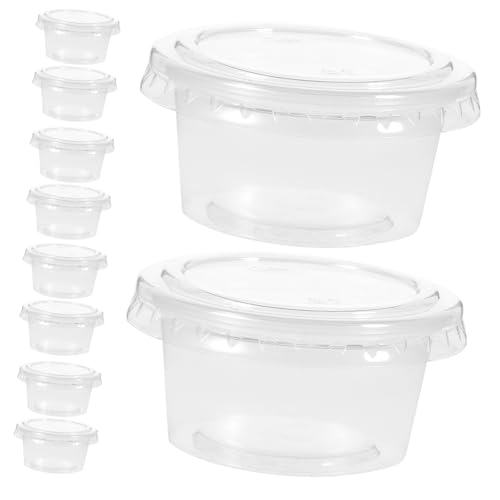 Disposable Cups 1oz Mousses Yogurt Cups Lids 100 Pack for Food Storage