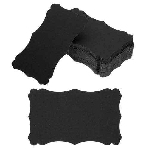 Cartes de visite en papier noir PATIKIL, lot de 120 mini fiches vierges 3x5 pouces à bord dentelle