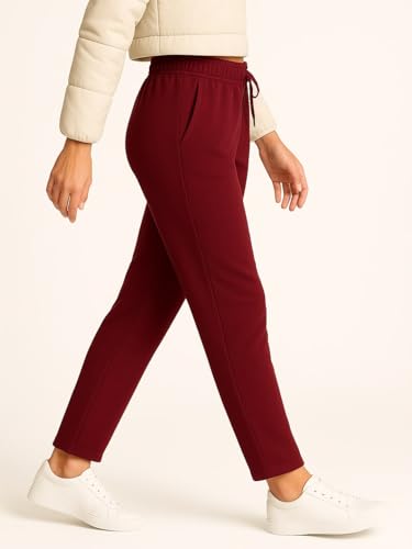 Image of BLINKIN Women's Fleece Track Pants | Warm Winter Joggers with Pockets | Soft Cosy Sweatpants & Gym Pants for Women (248)
