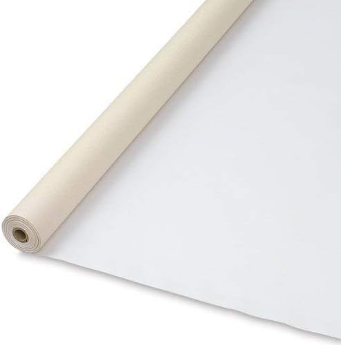 Eascan Art Painting Drawing and Sketch Accessories Cotton Primed Painting Canvas Roll 10 oz (28 X 5 Mtrs_White)