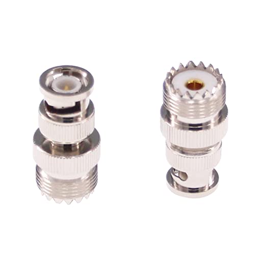 Adaptador BNC Macho a UHF Hembra 2 piezas miniatura 2