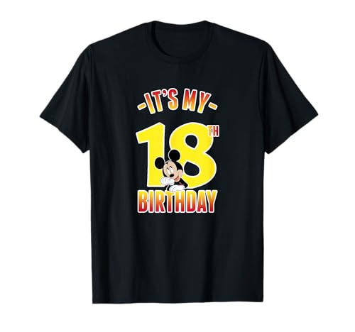 T-shirt Mickey Mouse 18ème anniversaire idéal pour immortaliser votre shooting photo souvenir