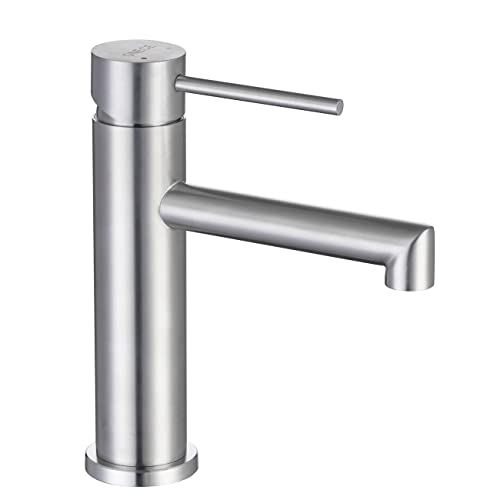 ONECE Rubinetto Bagno Lavabo, Miscelatore Monocomando in Acciaio Inox 304, Aeratore Rimovibile,...