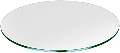 36 inch Round Glass Table Top - Tempered - 1/4" Thick Glass Surface, Safe Flat Polished, Multipurpose for Dining Table, Patio, Coffee and End Table
