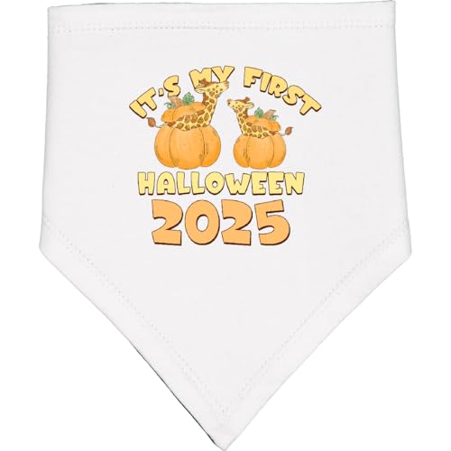 inktastic It's My First Halloween 2025 Baby Bandana Bib