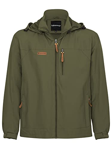 FALKENSTEJN Summer Windbreaker Anorak Windjacke leichte Jacke (S, Olive)