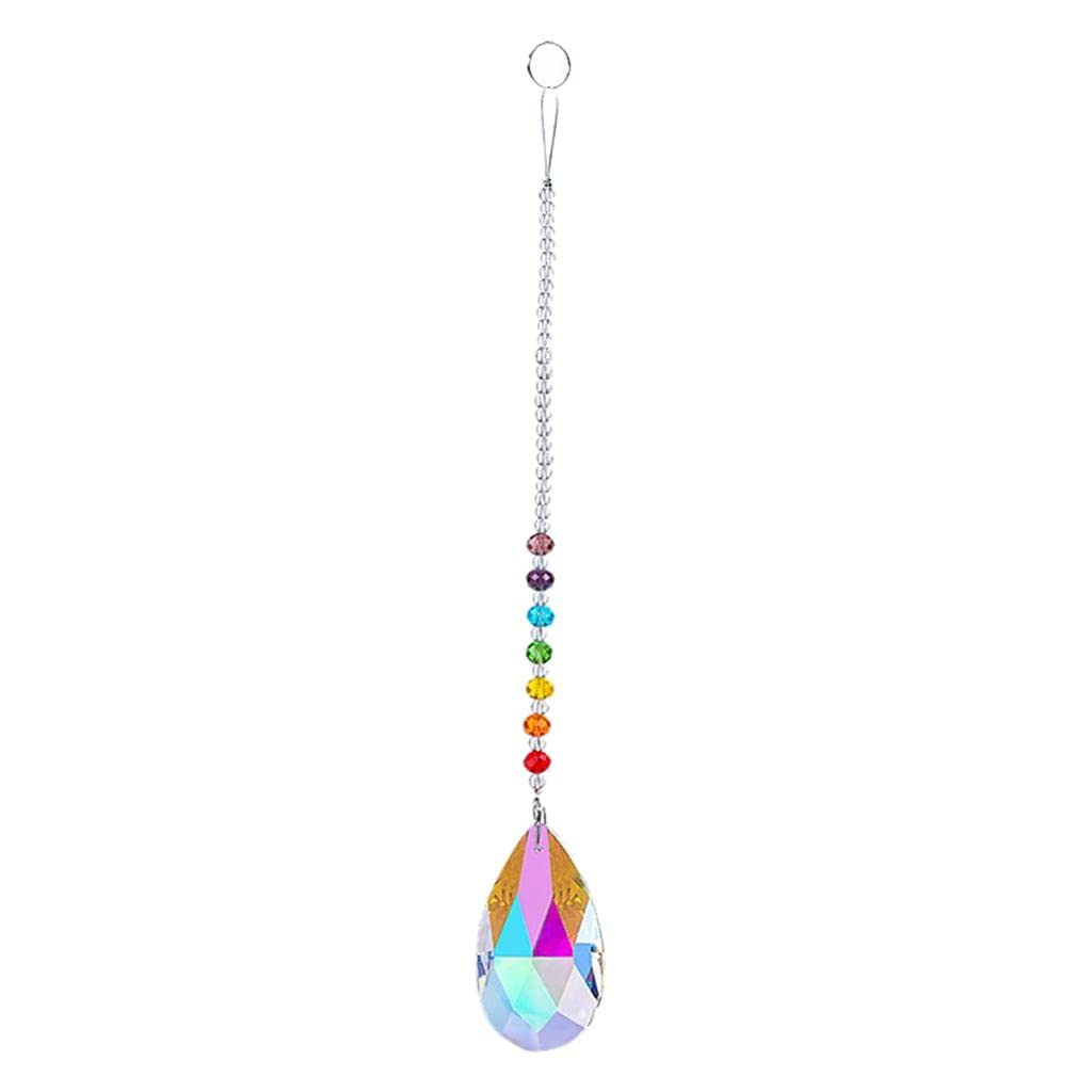 ATORSE Hanging Crystal Suncatcher Chandelier Prism Rainbow Maker Porch Tree Decor C-image-6