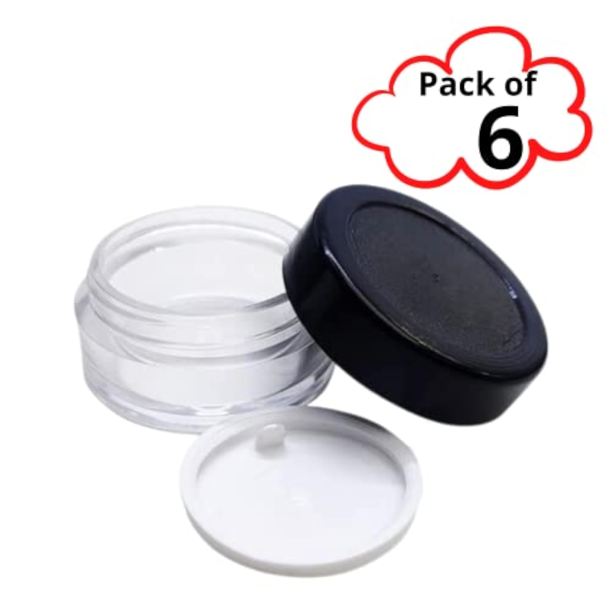 Beauty Care Empty Acrylic Jar Transparent Cosmetic Container with Leak Proof Inner Lids
