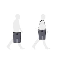 #DoYourOutdoor 3in1 Hinterradtasche mit praktischem Schnellverbindungssystem für Gepäckträger | Wasserdicht & Reflektierend - 21 Liter Rolltop-Fahrradtasche mit Schultergurt, Tragegriff - grau – Ansicht 5
