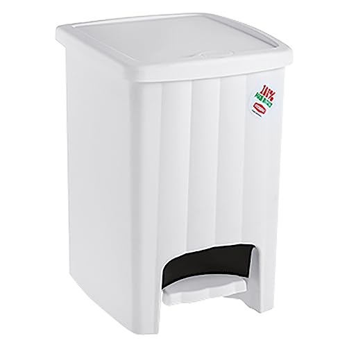 1PEZZO PATTUMIERA A PEDALE 'MARGHERITA' LT. 20 - COLORE BIANCO