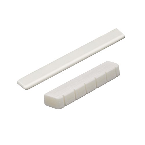 Blisstime 2 Sets Of Classical Guitar Bone Saddle And Nut 3Pcs Sand Paper Premium Quality #TOP1