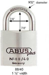 Abus 88/40 88 Series Solid Brass Padlock Keyed Alike, Plus Key