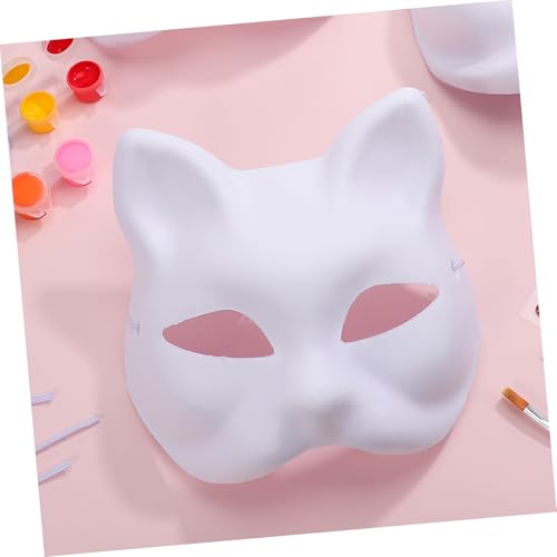 Masques de chat vierges à peindre pour activité manuelle anniversaire