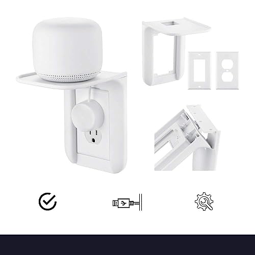 Soporte de pared universal compatible con altavoz inteligente y gestión de cables 2 piezas 7