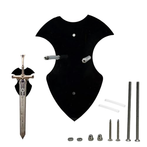 FortuneGlobe Support mural épée，support mural katana，support de hache pour mur，affichage vertical et décoration (noir)