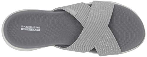 Skechers Womens On-The-Go 600 - 16259 Slide Sandal, Silver, 8 Us #TOP4