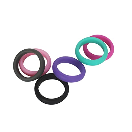 Anillos de caucho para bodas y yoga 6 pcs miniatura 1