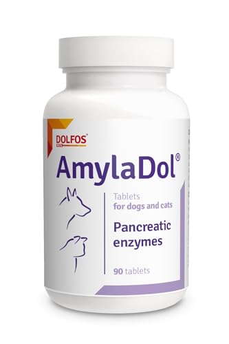 PETS Dolfos AmylaDol 90 Tabletas Enzimas Pancreáticas/Digestivas Amilasa, Lipasa y Proteasas para...