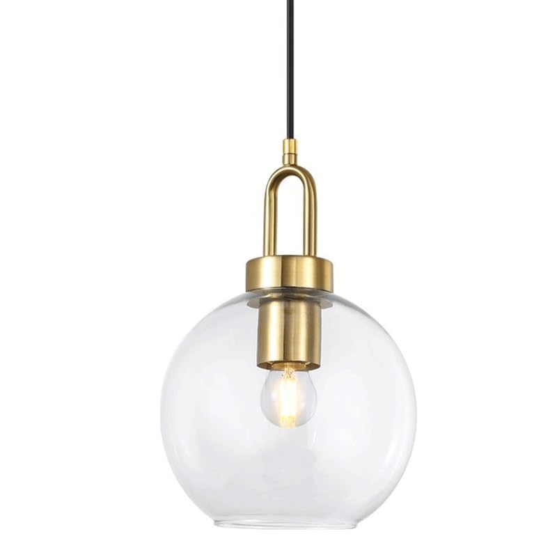 Abat-Jour en Verre Luminaire Suspension Réglable Salon Bureau