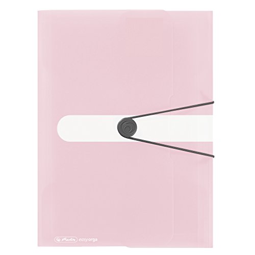 Preisvergleich Produktbild Herlitz 11408739 Gummizugmappe A4 3er Packung transparent rose