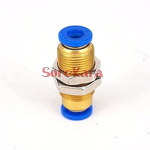 5Pcs Fit Tube O/D 4mm Pneumatic Bulkhead Push In Connector Union Quick Release Air Fitting Plumbing