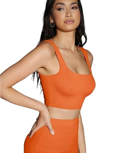 Image of Ben Martin Women's Cotton Stretchable Square Neck Sleeveless Tank Top