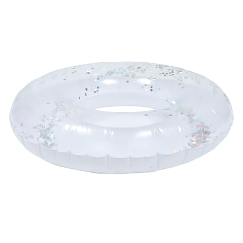 YARNOW PVC Water Party Accessory Floating Sequins Swimming Ring Inflatable Swimming Ring 90cm Random