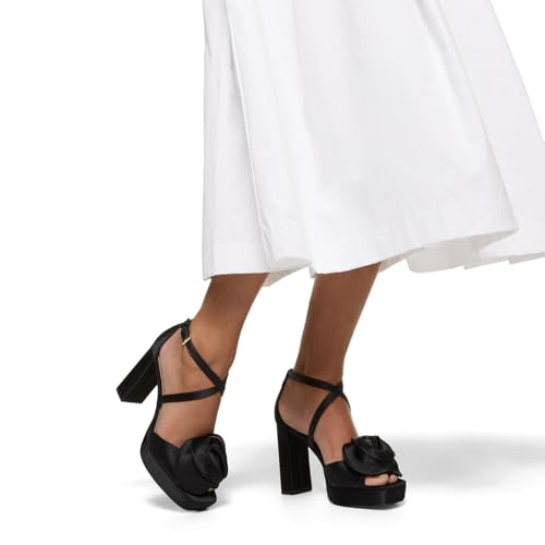 Ted Baker Women's Maddy Rose Heeled Sandal, Black Overflow, 8.5 by Ted Baker - Used condition - US$33.02