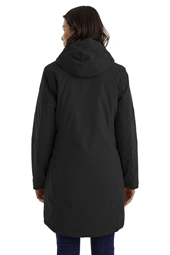 killtec Damen Parka/Mantel wasserdicht mit abzippbarer Kapuze Damen Funktionsparka, schwarz, 40, 43284-000
