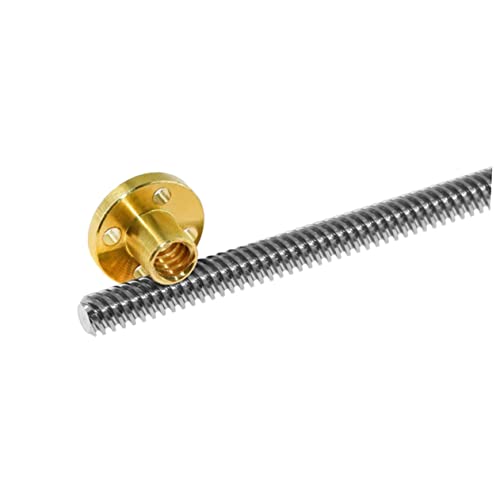 FUNOMOCYA Printer Parts Lead Screw Stainless Nut for Stepper Motor Threaded Rod Shape Lead Screw Nut for DIY Printer
