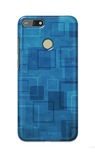 Image of Printed Hard Back Cover Case for Honor 7A | Honor 7A Pro Back Cover (Plain Azure Blue) -1302