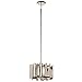 Kichler 42834PN Ziva 1-Light Pendant, Polished Nickel Finish with Satin Etched Cased Opal Glass