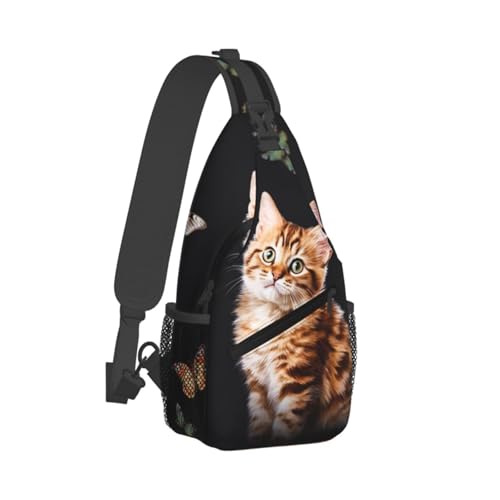 Bolso Sling para Hombre y Mujer Negro Tipo Pecho Casual miniatura 7