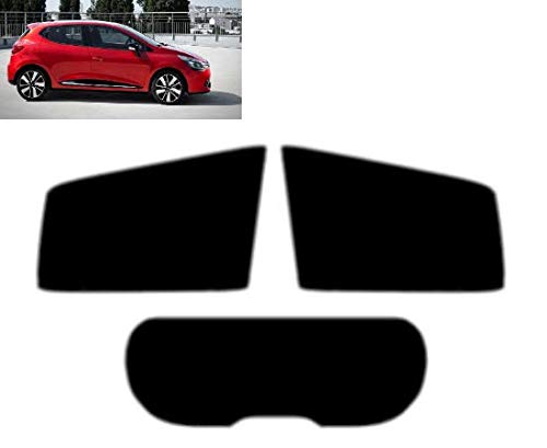 Tintcom.com Film Solaire Prédécoupé Teinté pour Clio 5-Portes 2012-2019 Vitres Arrière & Lunette (20% Noir Fumé Foncé)