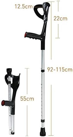 Folding Crutches for Travel, Crutches for Walking,Forearm Crutches for Adult, Aluminum Crutches Adjustable,Silver