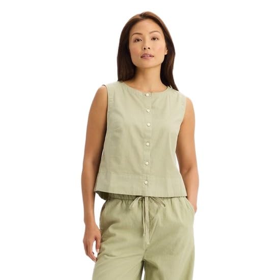 Dockers Maglietta Senza Maniche Button-Front L