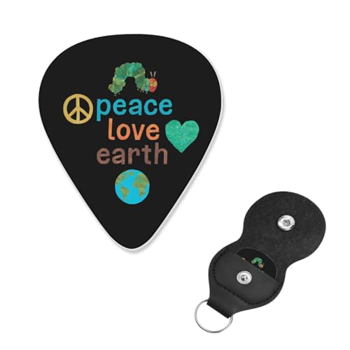 ギターピック 6枚セット はらぺこあおむし 絵本 guitar pick ギターぴっく フィンガーピック 指サムピックセット プレクトラム エレキギターピック き練習用 携帯便利 ティアドロップ型 フィンガー保護 耐久性 初心者 音楽愛好家