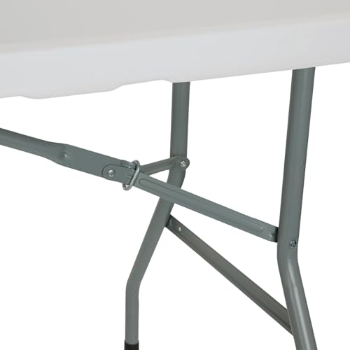 Miniatura 4 de Thinia Home Mesa Catering Plegable Rectangular Portátil Blanca 150 Cm: Mesa Multiusos Para Camping Y Eventos En Espacios Exteriores O Interiores Resina Y Patas De Acero Para 2-4 Personas