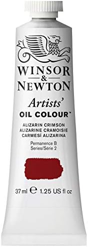 Winsor & Newton Artists' Oil Colour Alizarin Crimson (004) in 37 ML Tube, Finely Pigmented Oil Painting Colors for Canvas & Paper, Art Supplies for Beginners & Professional Artists