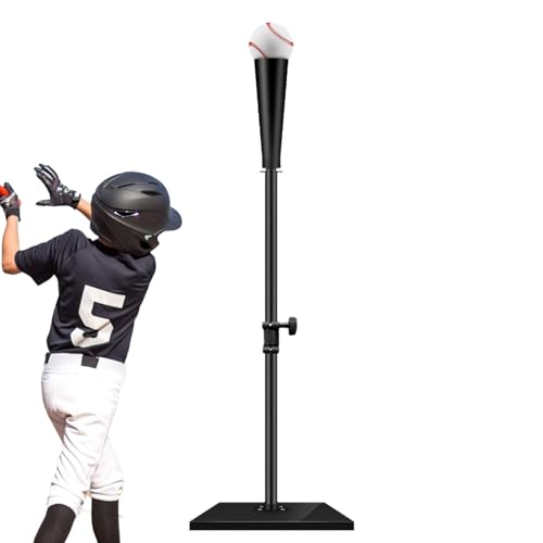 Support de tee de frappe réglable baseball softball et tee-ball avec base carrée stable portable