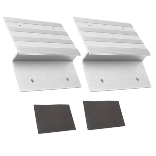 Kznifmk Kit de Rampa de Carga para Remolque y Camión de 2 Paquetes, Kit de Placa de Rampa de Aluminio Compatible con Duras de Roble de 2 X 8 Pulgadas para Automóviles/Camiones