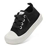 Toddler Shoes Boys Girls Slip On Canvas Sneakers Black