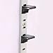 Adjustable Steel Pilaster Shelf Clip Support, Shelving Bracket Clips for Metal and Wood Shelves (14, Black)