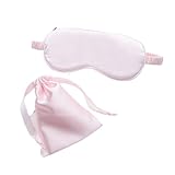 Ce lot de deux masques de sommeil en soie, fabriqués à partir de fibres de soie respirantes et hypoallergéniques, est idéal pour les personnes souffrant d'insomnie, de migraines et de maux de tête secs.